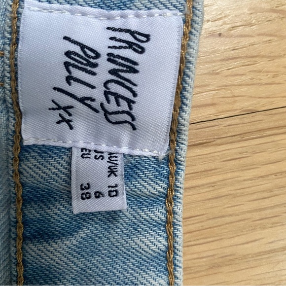 3 Denim High-Waisted Women Shorts - Light Blue and Black - size US 6 - Picture 10 of 10